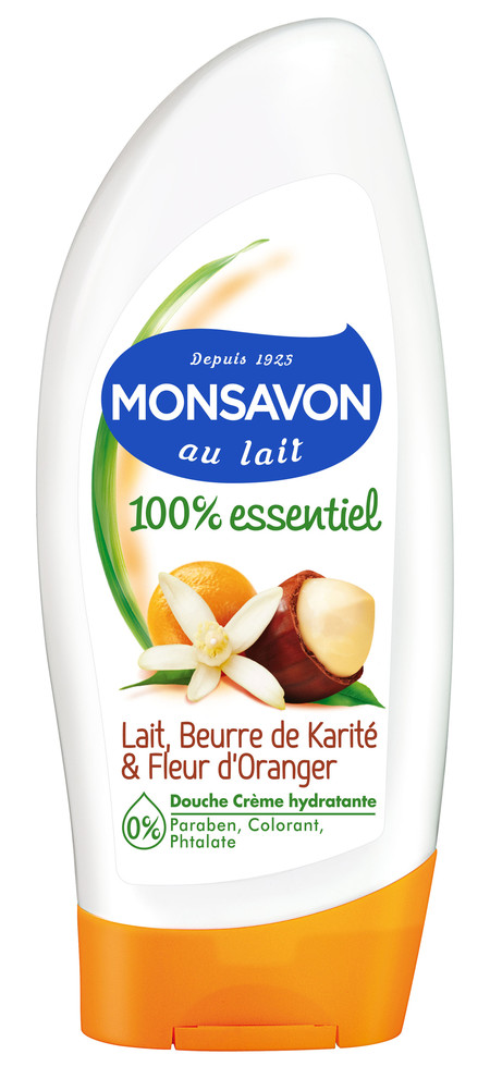 mon01.01fr-monsavon-gel-douche-100-essentiel---lait-beurre-de-karit-fleur-d-oranger-250ml