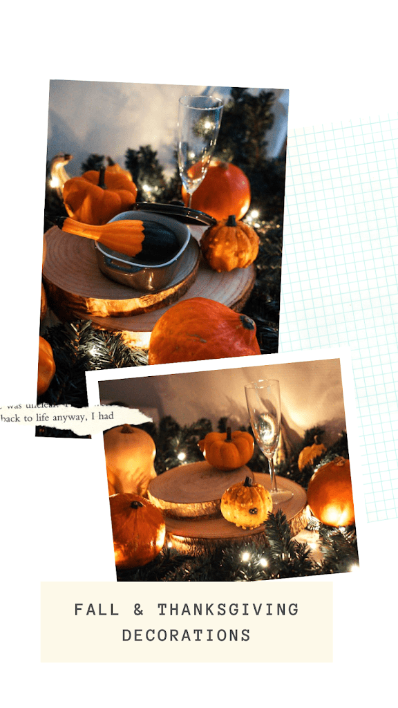 Fall decorations - thanksgiving - table set - halloween - from usa - bodyandfly