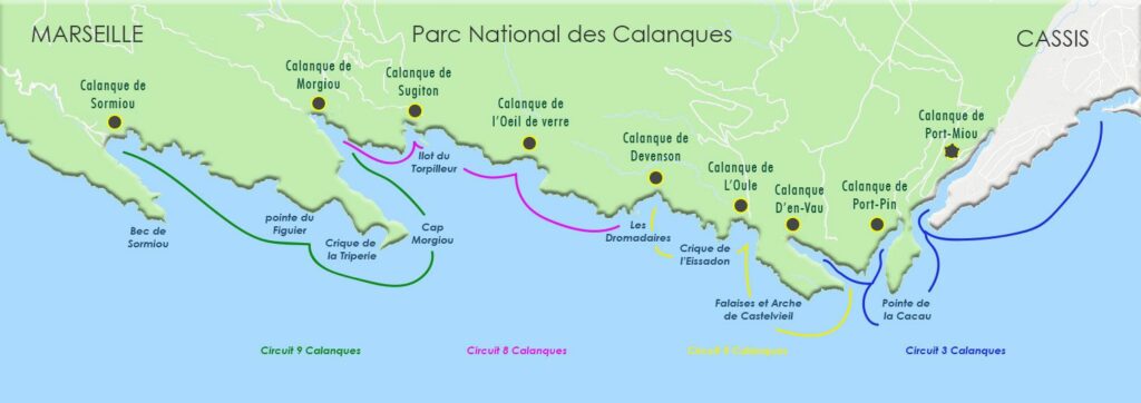 plan calanques de cassis https://www.calanquesdecassis.com/map.html
